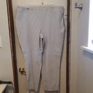 Dalia Blue and White Striped Pants